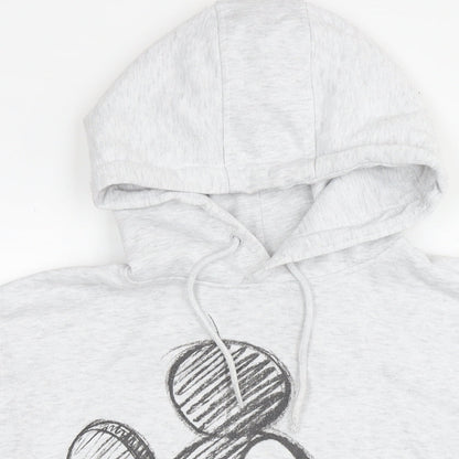 Womens UK Size 10 Disney Grey Pullover Hoodie