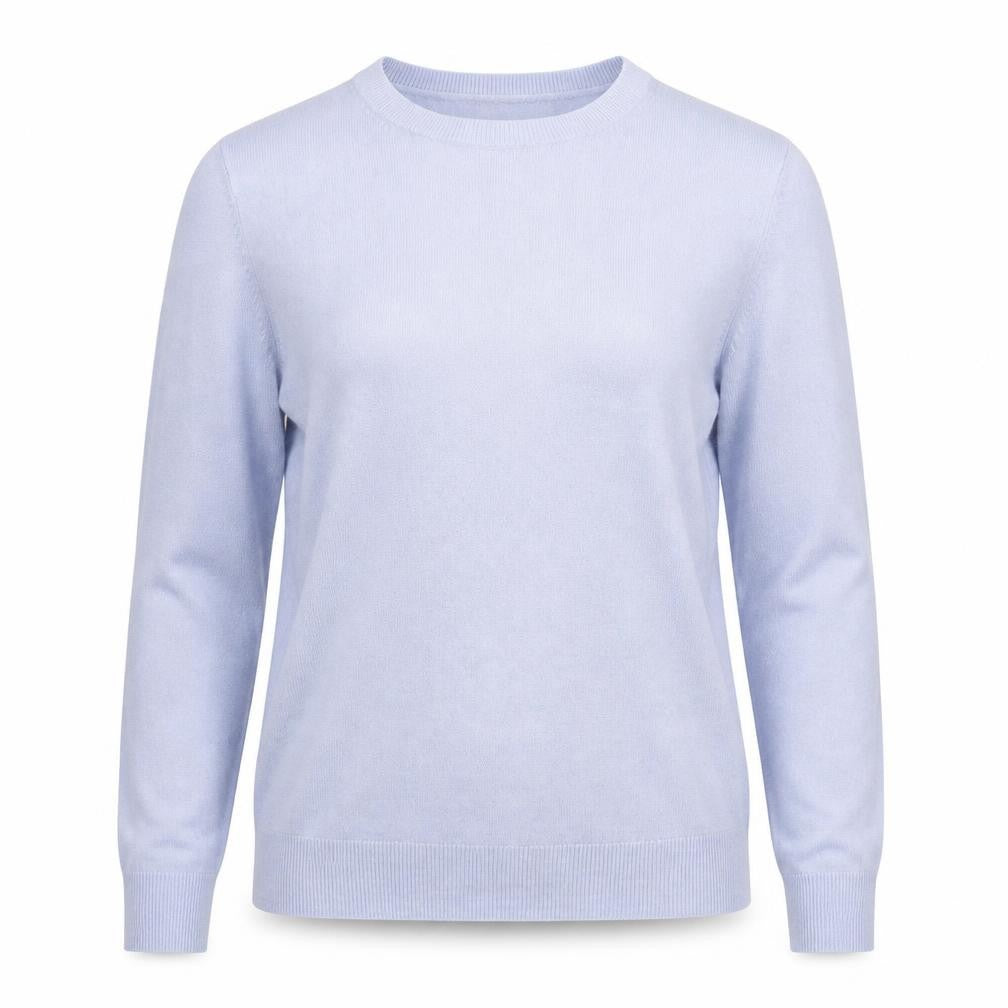 Marks & Spencer Womens Blue Round Neck Acrylic Pullover Jumper Size 14
