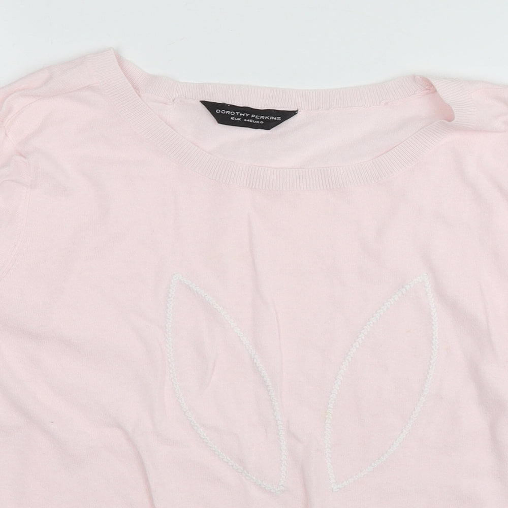 Womens UK Size 16 Dorothy Perkins Pink Pullover Jumper
