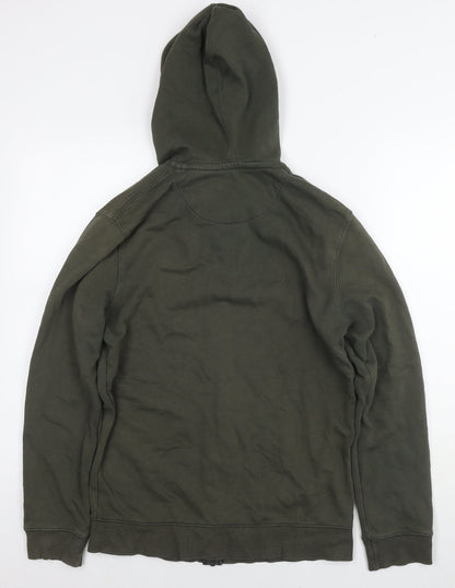Mens UK Size S Easy Green Full Zip Hoodie