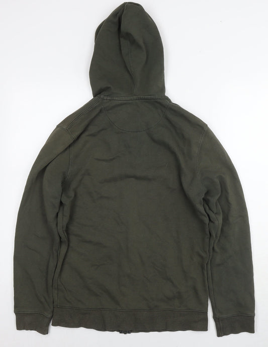 Mens UK Size S Easy Green Full Zip Hoodie