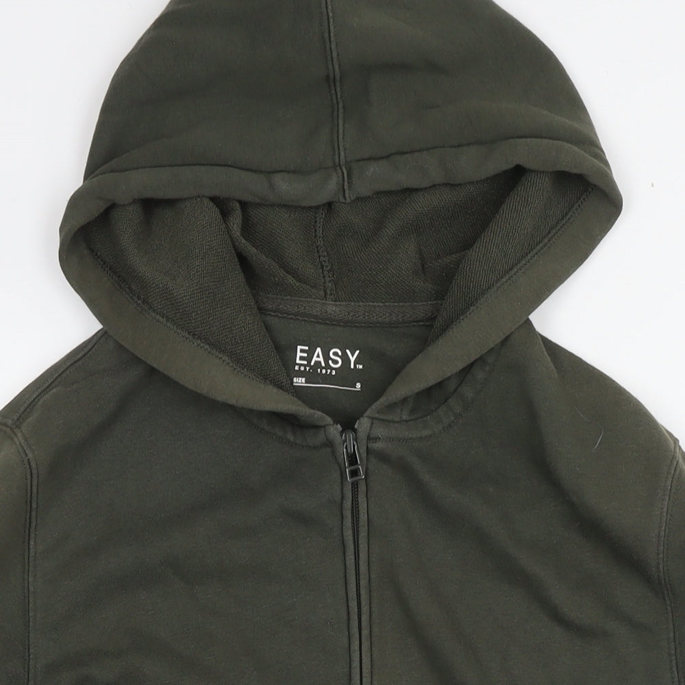 Mens UK Size S Easy Green Full Zip Hoodie