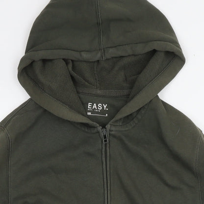 Mens UK Size S Easy Green Full Zip Hoodie