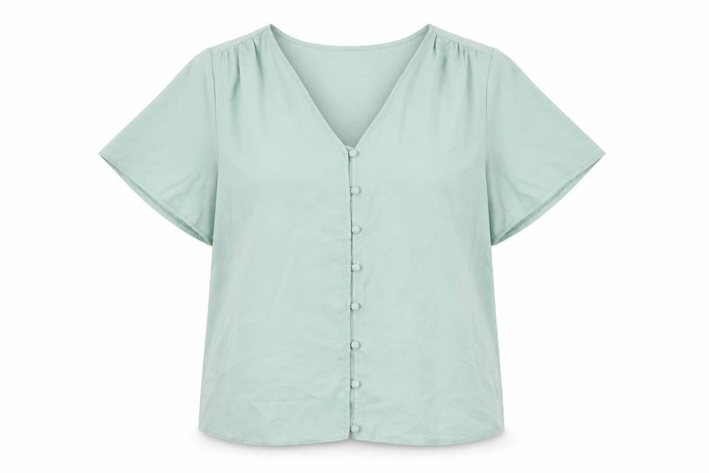 Womens UK Size 12 M&Co Green Basic Blouse