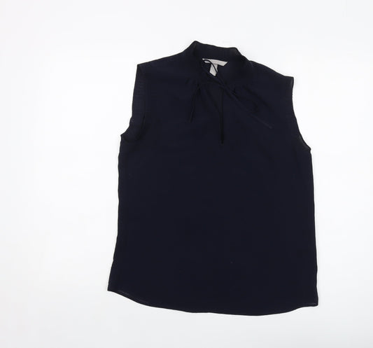 Womens UK Size 8 H&M Blue Basic Tank