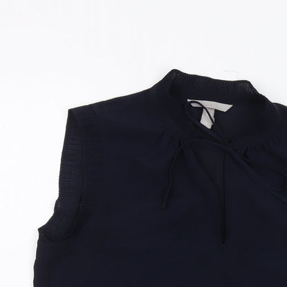 Womens UK Size 8 H&M Blue Basic Tank