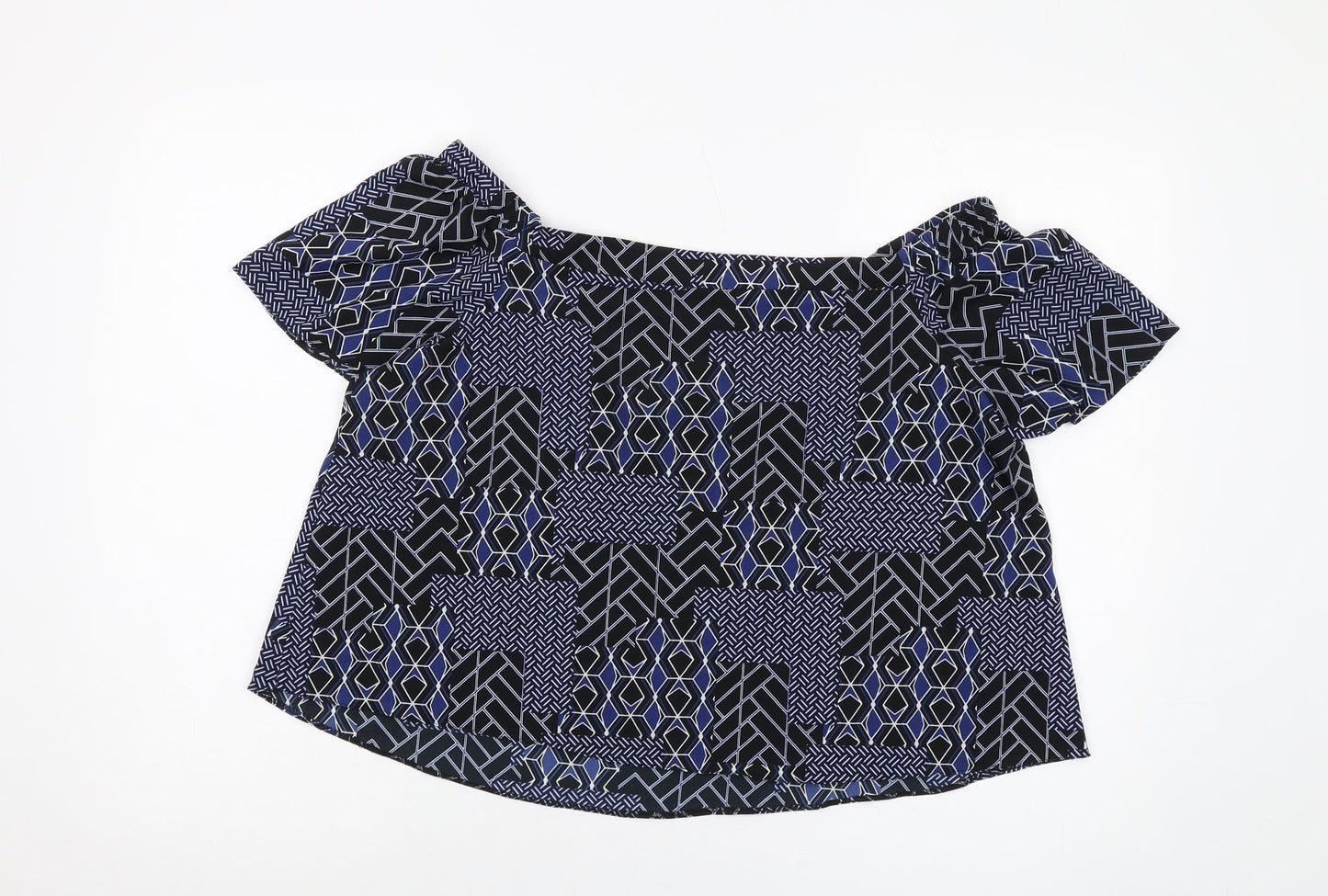 Womens UK Size 12 New Look Black Basic Blouse