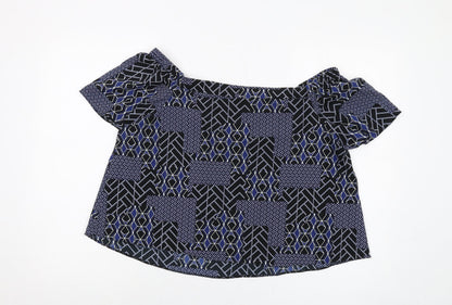 Womens UK Size 12 New Look Black Basic Blouse