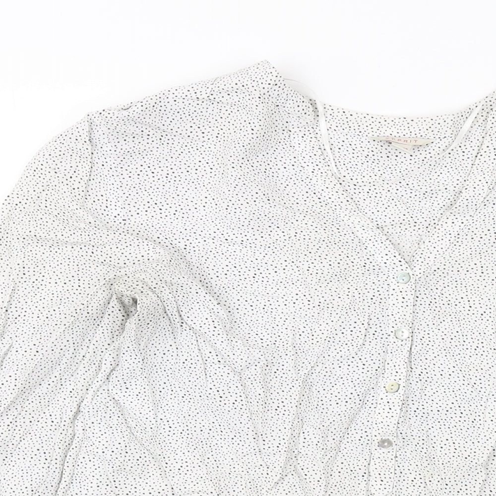 Womens UK Size 12 Esprit White Basic Blouse