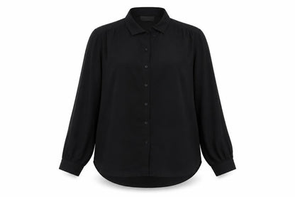 Womens UK Size 8 H&M Black Basic Button-Up