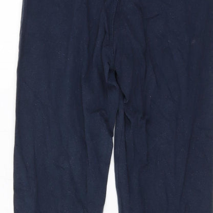 Jack Wills Womens Blue Cotton Sweatpants Trousers Size 10 L25 in Regular Drawstring