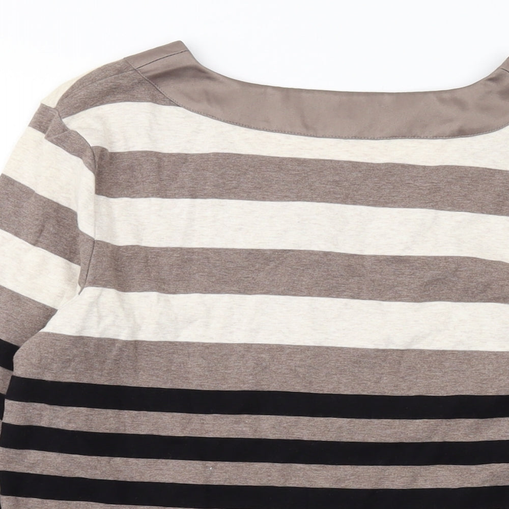 Womens UK Size L CC Brown Basic T-Shirt