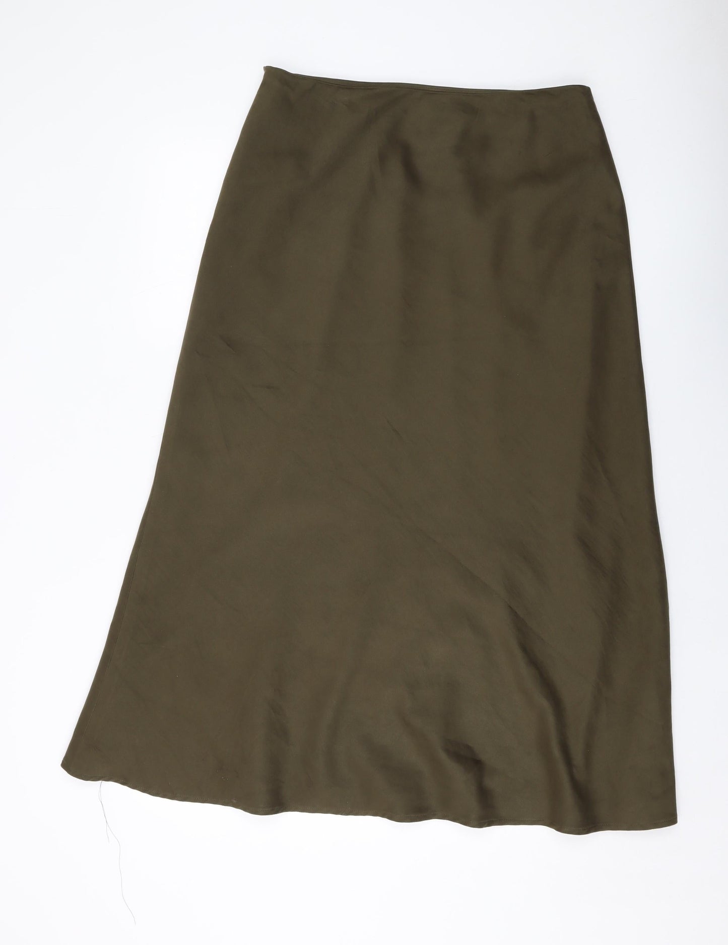 Mad Jak Design Womens Green Polyester A-Line Skirt Size 32 in Zip