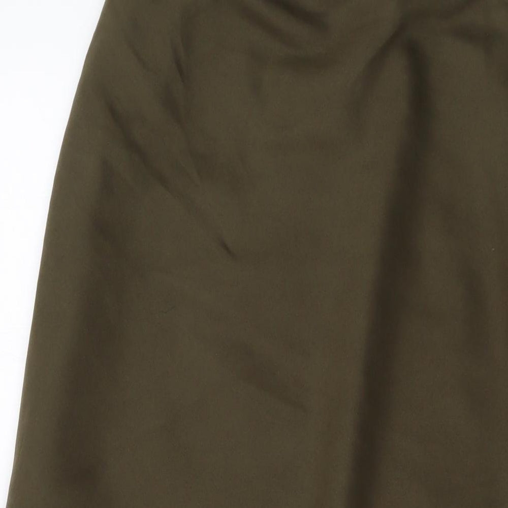 Mad Jak Design Womens Green Polyester A-Line Skirt Size 32 in Zip