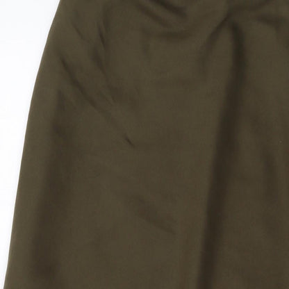 Mad Jak Design Womens Green Polyester A-Line Skirt Size 32 in Zip