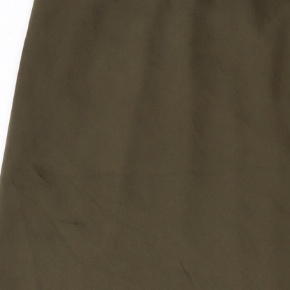 Mad Jak Design Womens Green Polyester A-Line Skirt Size 32 in Zip