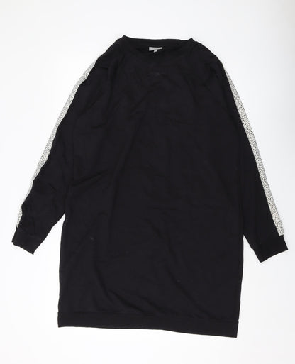 Oliver Bonas Womens Black Cotton Pullover Sweatshirt Size 14 Pullover