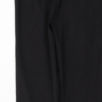 By Malene Birger Womens Black Cotton Trousers Size 8 L28 in Regular Zip