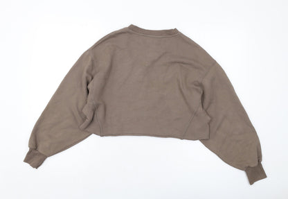 Womens UK Size S Pull&Bear Brown Pullover Sweatshirt