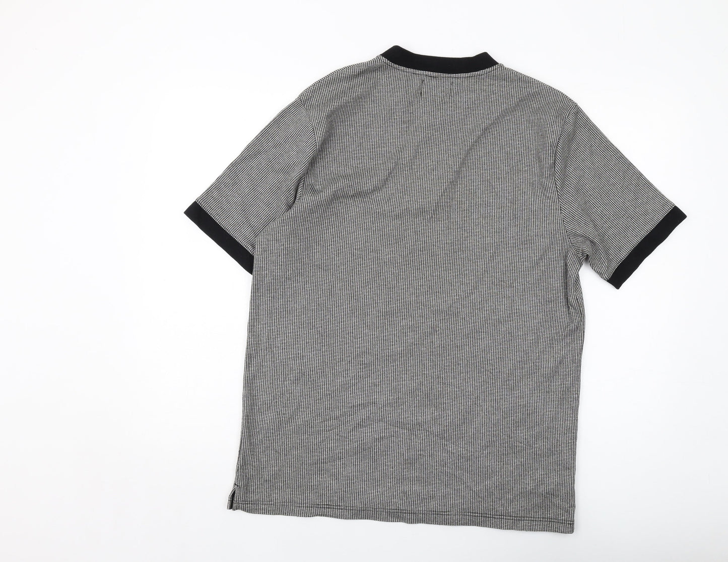 Topman Mens Grey Cotton T-Shirt Size L Crew Neck