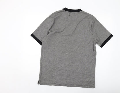 Topman Mens Grey Cotton T-Shirt Size L Crew Neck