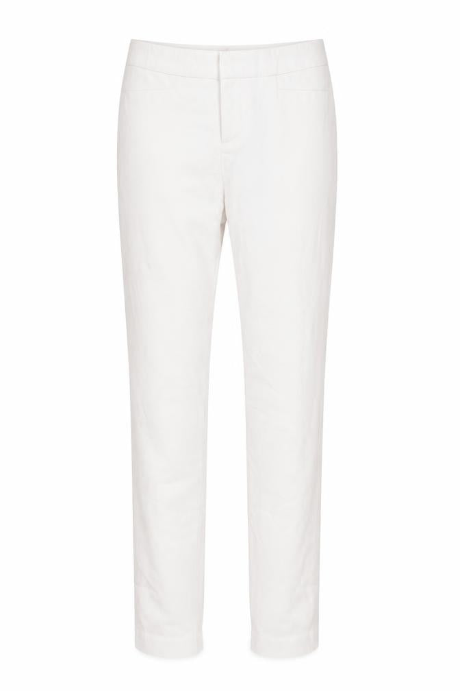 Womens UK Size 6 Ecru Regular Fit  Pink Trousers