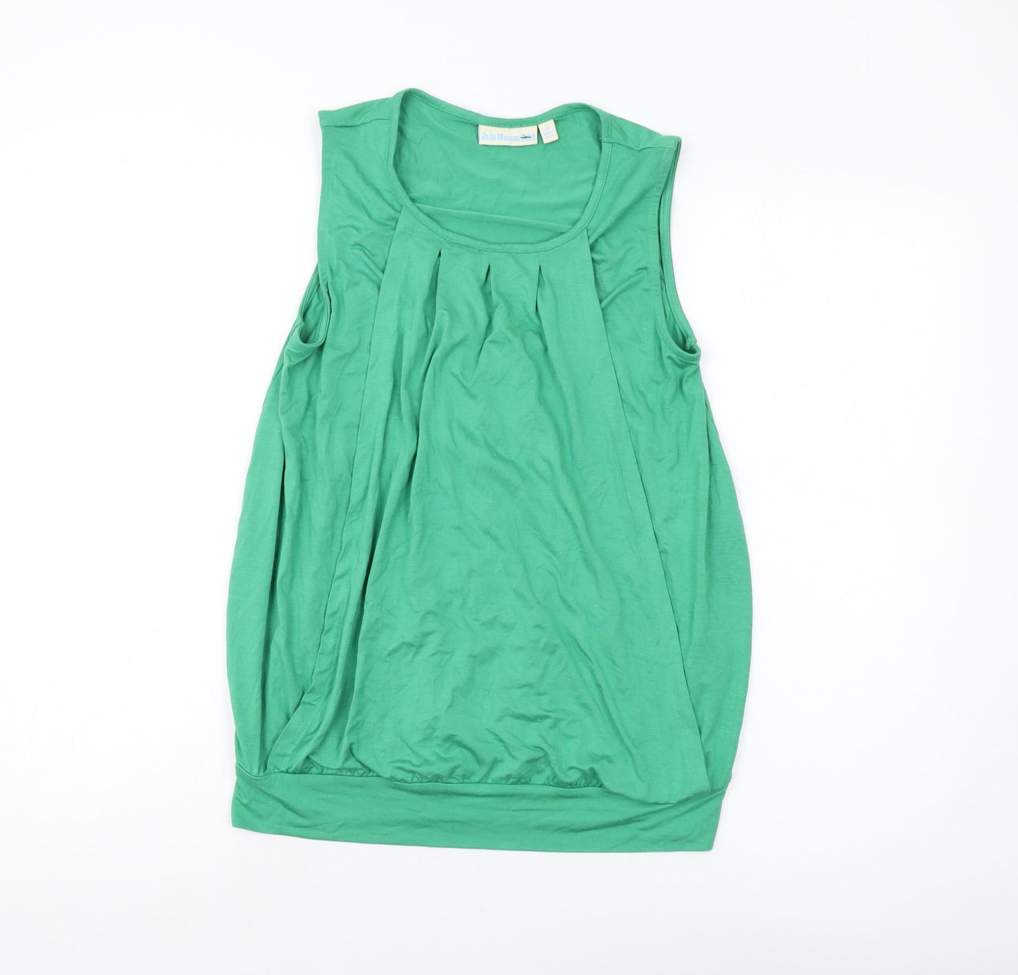 Womens UK Size XS JoJo Maman Bébé Green Basic Tank