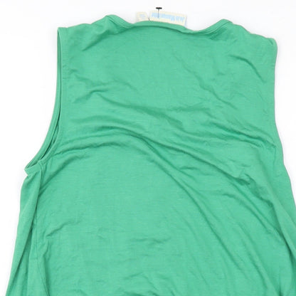 Womens UK Size XS JoJo Maman Bébé Green Basic Tank