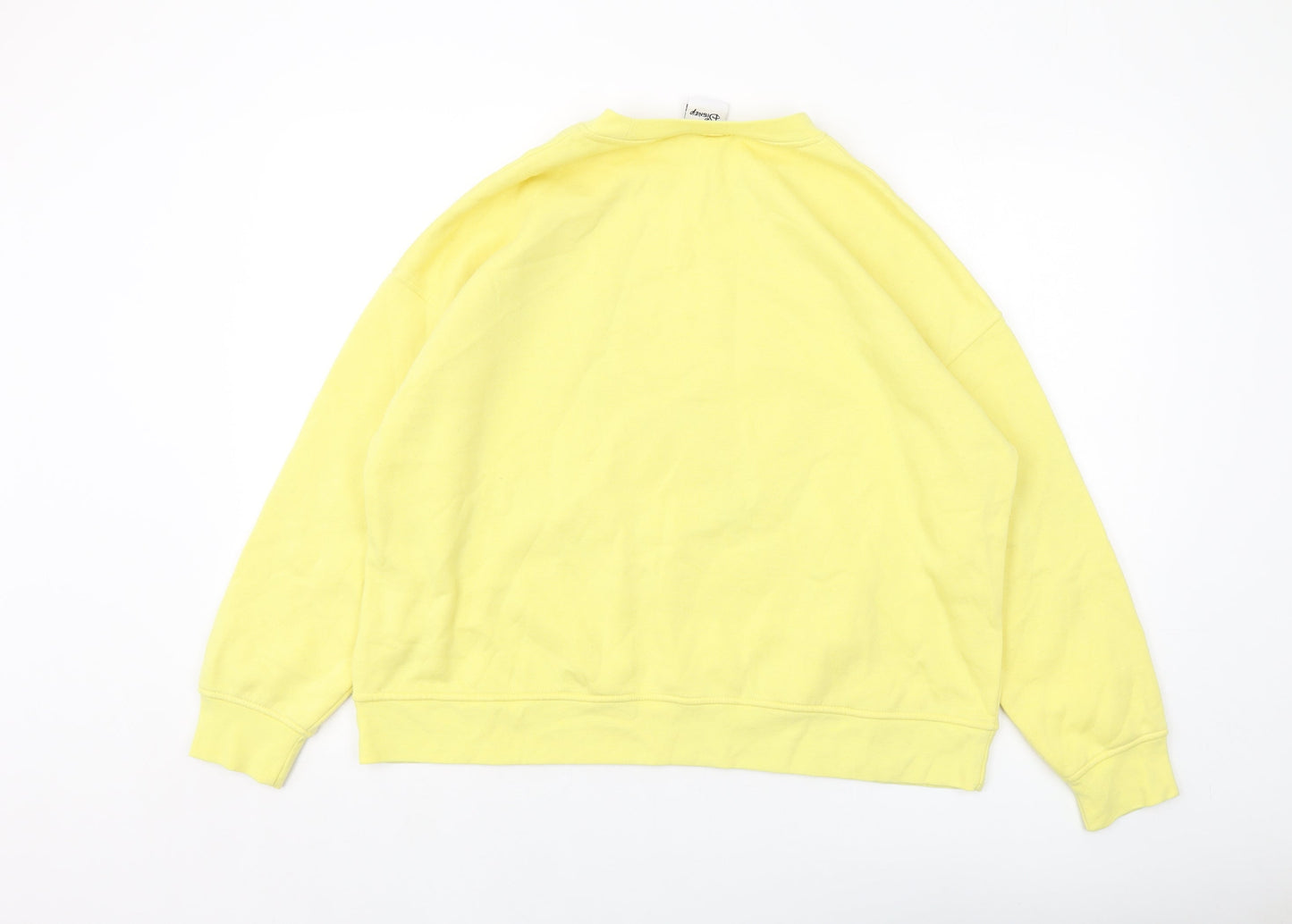 Womens UK Size 14 Disney Yellow Pullover Sweatshirt