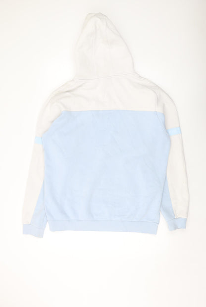 PRE London Mens Blue Cotton Pullover Hoodie Size L