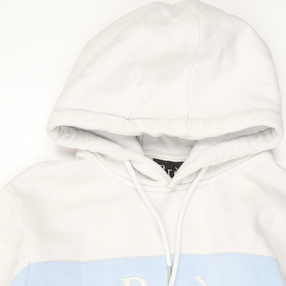 PRE London Mens Blue Cotton Pullover Hoodie Size L