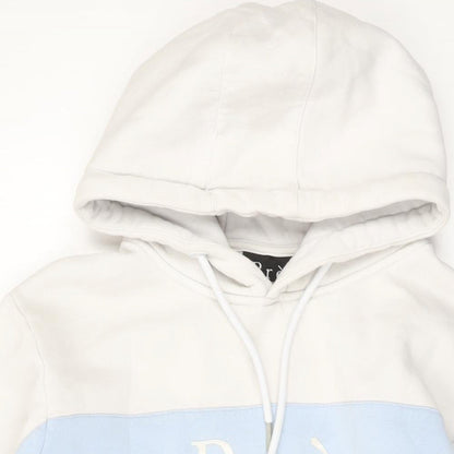 PRE London Mens Blue Cotton Pullover Hoodie Size L