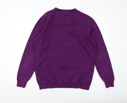 Mens UK Size M Cotton Traders Purple Pullover Sweatshirt