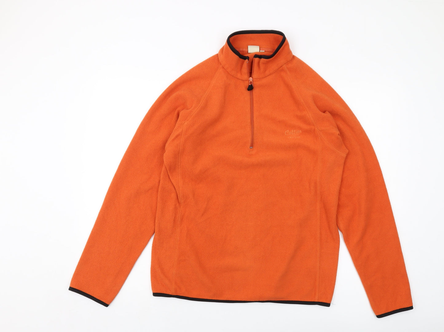 Mens UK Size M Cotton Traders Orange Pullover Sweatshirt