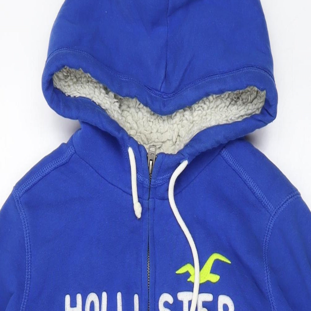 Hollister Womens Beige Cotton Full Zip Hoodie Size L Zip