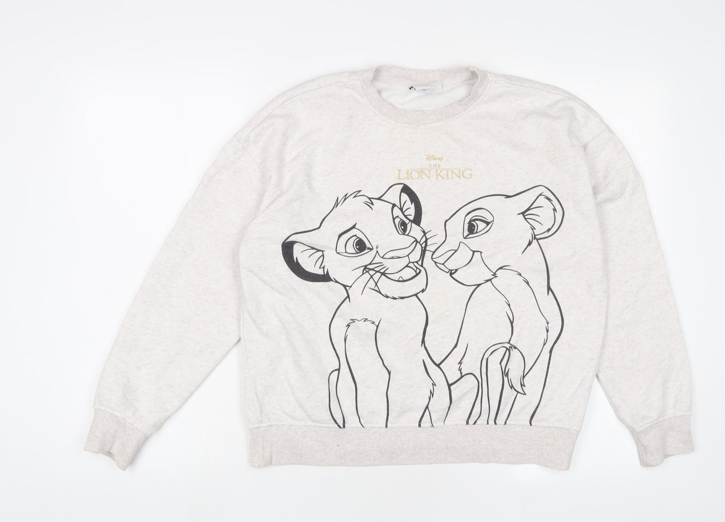 Womens UK Size S Disney Beige Pullover Sweatshirt