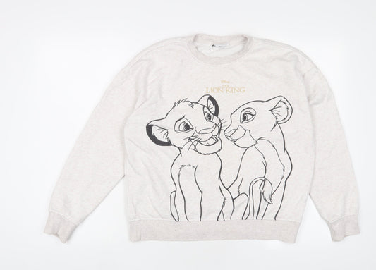 Womens UK Size S Disney Beige Pullover Sweatshirt