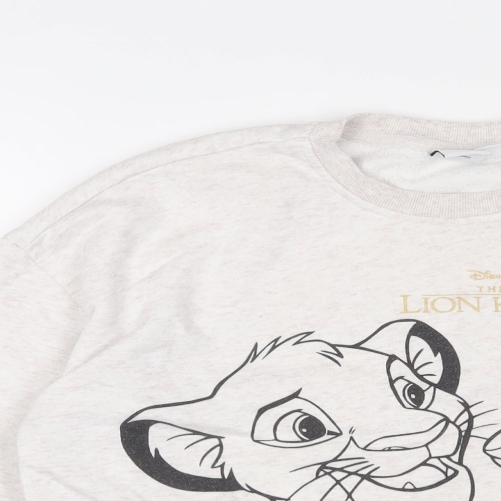 Womens UK Size S Disney Beige Pullover Sweatshirt