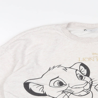 Womens UK Size S Disney Beige Pullover Sweatshirt