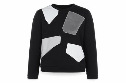 Chocoolate Womens Black Cotton Pullover Sweatshirt Size S Pullover