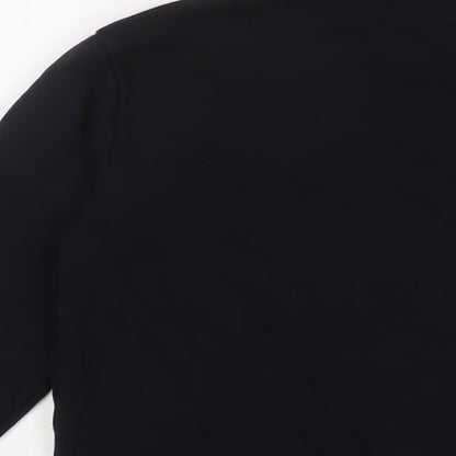 Chocoolate Womens Black Cotton Pullover Sweatshirt Size S Pullover