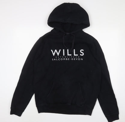 Mens UK Size S Jack Wills Black Pullover Hoodie