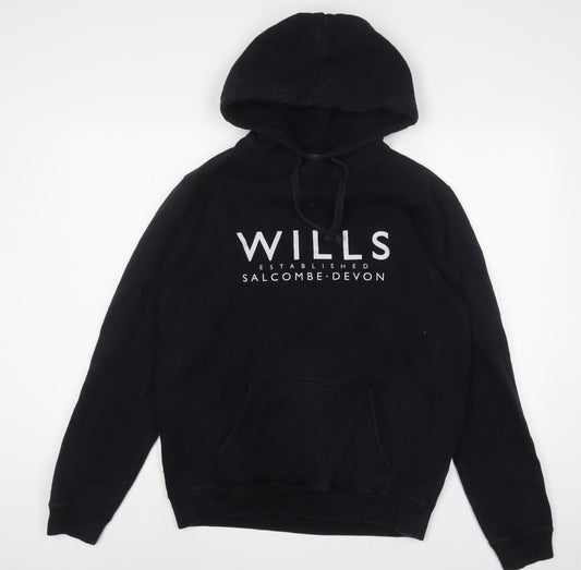 Mens UK Size S Jack Wills Black Pullover Hoodie