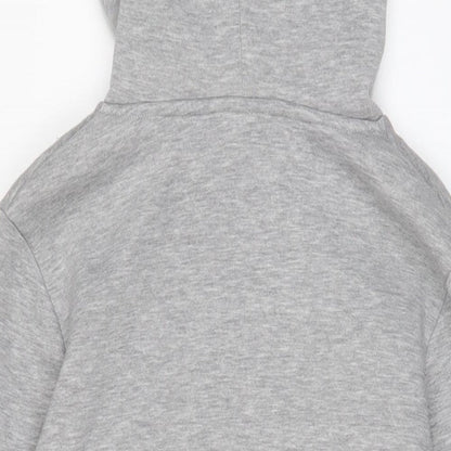 Hype Womens Grey Cotton Pullover Hoodie Size 8 Pullover