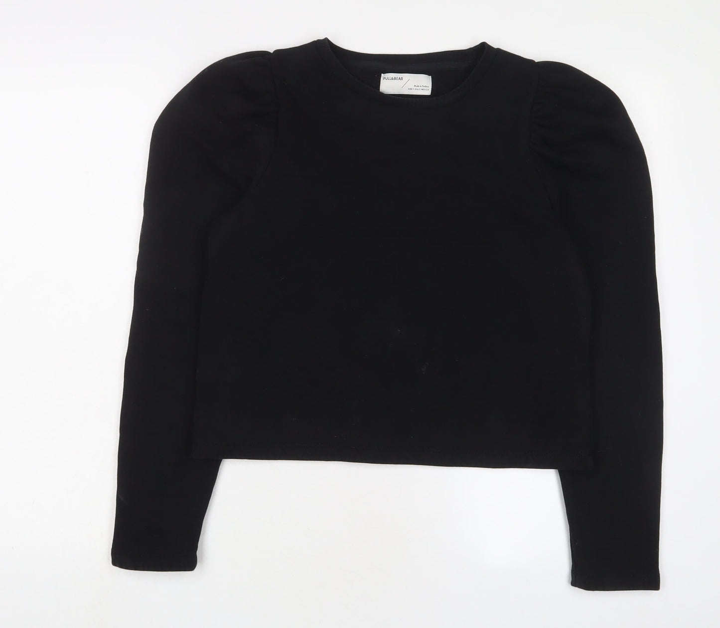 Womens UK Size S Pull&Bear Black Pullover Sweatshirt