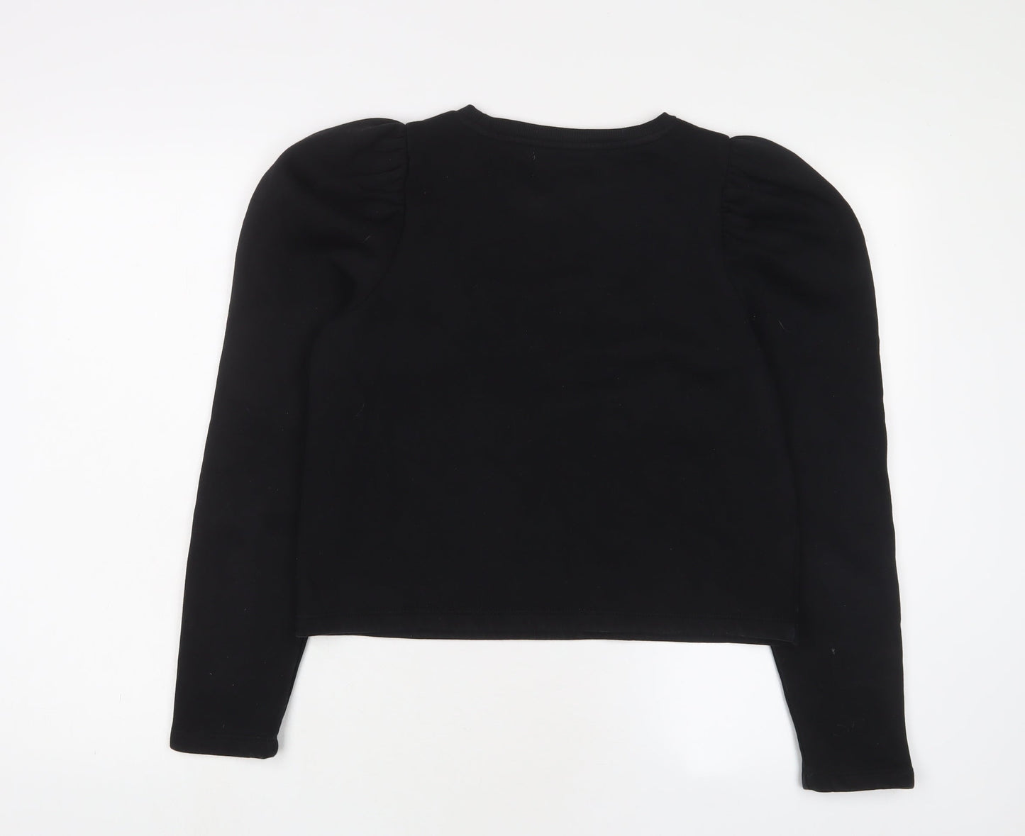 Womens UK Size S Pull&Bear Black Pullover Sweatshirt