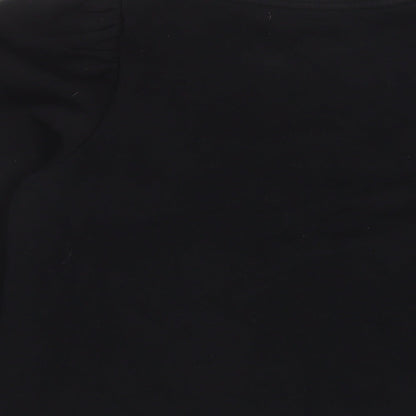 Womens UK Size S Pull&Bear Black Pullover Sweatshirt