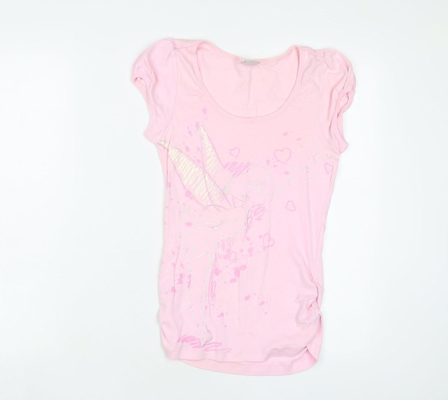 Womens UK Size 10 Disney Pink Basic T-Shirt