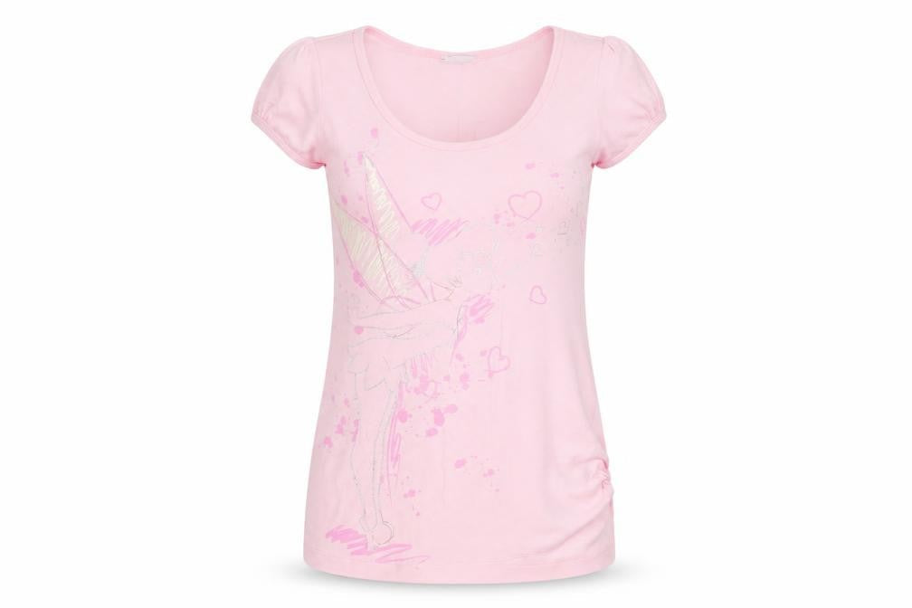 Womens UK Size 10 Disney Pink Basic T-Shirt