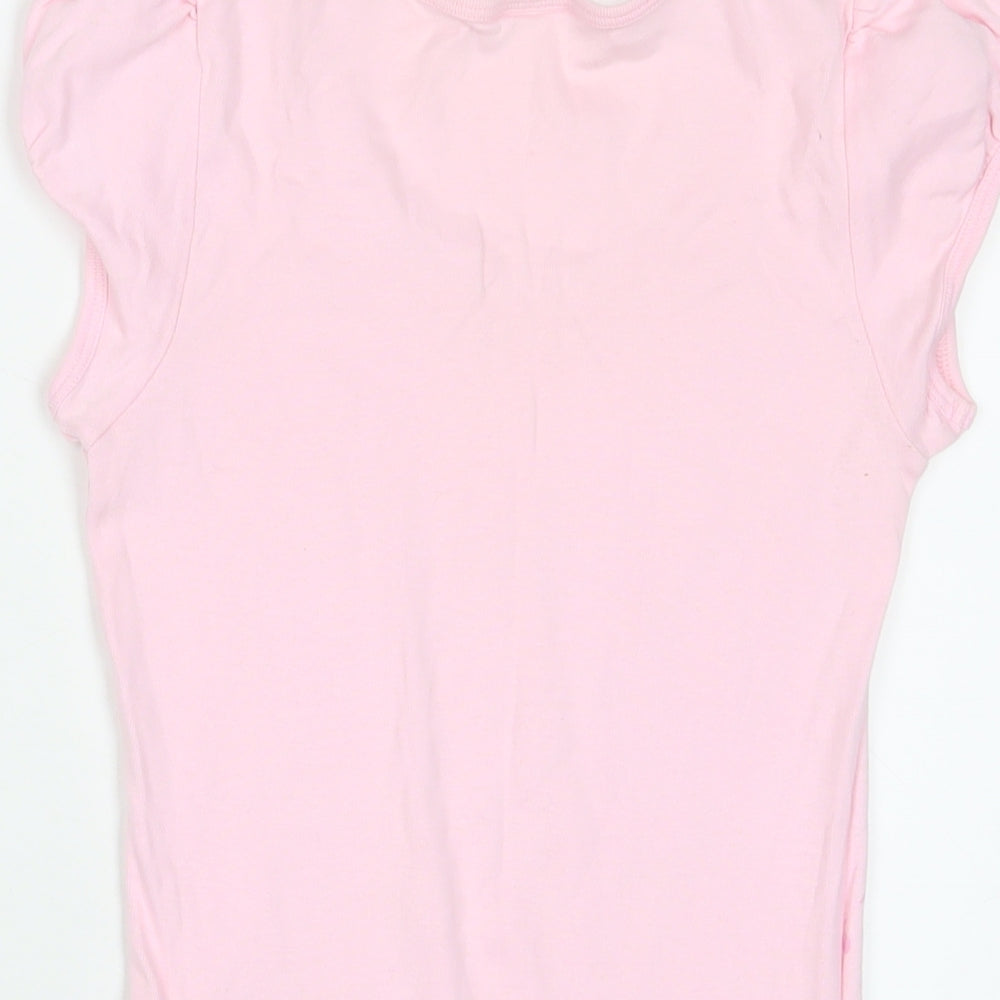 Womens UK Size 10 Disney Pink Basic T-Shirt